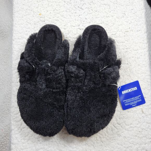NEW Birkenstock Boston Shearling Clog Black Women's size EU 37 US 6.5 - Picture 1 of 5